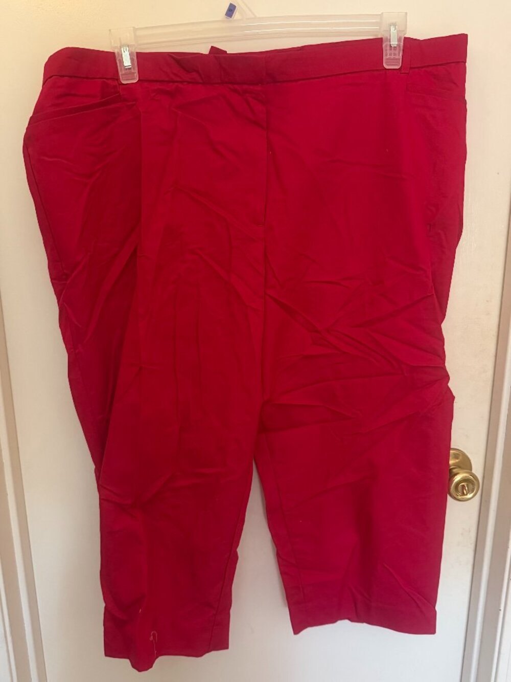 George Cherry Red Capri Pants W 22W